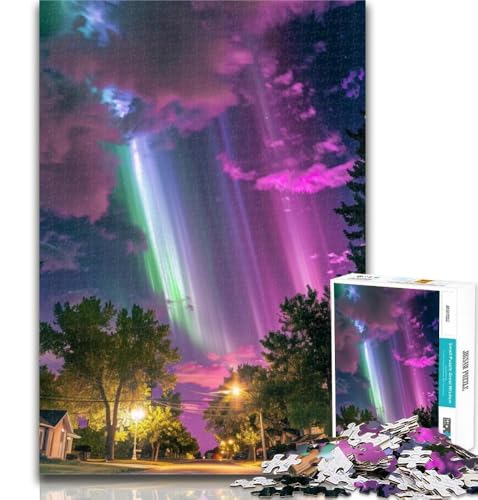 Puzzle für Erwachsene, Aurora-Landschaft, 1000 Teile, für Teenager, anspruchsvolles Spiel und Familienspiel, Eltern-Kind-Interaktion, 75x50cm Puzzle für Erwachsene, Aurora-Landschaft, 1000 Teile, für Teenager, anspruchsvolles Spiel und Familienspiel, Eltern-Kind-Interaktion, 75x50cm von GOIUYTGM