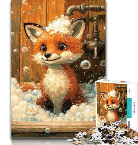 Puzzle für Erwachsene, Badefuchs, Puzzle für Erwachsene, 1000 Teile, Spielzeug, Lernspiele, Stressabbau, tolle Geschenke und Spielzeuge, 26x38cm von GOIUYTGM