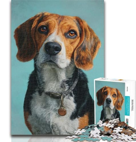 Puzzle für Erwachsene, Beagle-Puzzle für Teenager, 1000 Teile, Lernspiel zum Geburtstag, Weihnachten für und ab 14 Jahren, 26x38cm von GOIUYTGM