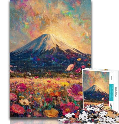 Puzzle für Erwachsene, Berg Fuji, Japan, 1000-teiliges Puzzle für Erwachsene und Jugendliche, lebendiges und einzigartiges Design, entspannendes und herausforderndes Puzzle-Erlebnis, 50x75cm von GOIUYTGM