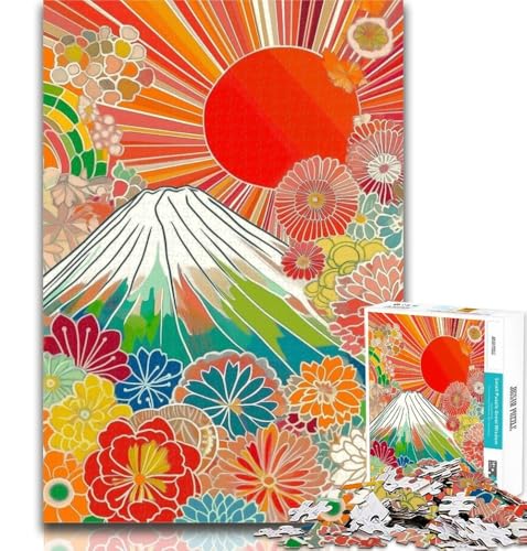 Puzzle für Erwachsene, Berg Fuji, Japan, 1000-teiliges Puzzle für Teenager, Lernspiel zum Geburtstag, Weihnachten, für Kinder ab 14 Jahren, 26x38cm von GOIUYTGM