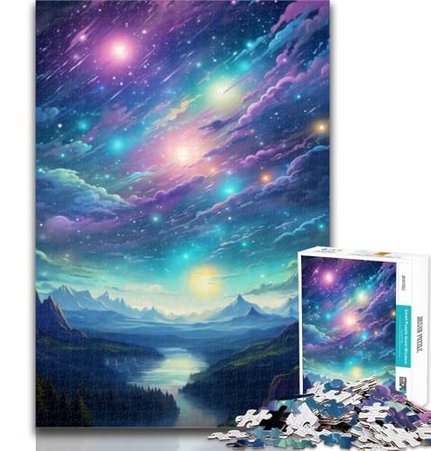 Puzzle für Erwachsene, Berg mit bunten Sternen, Puzzle für Erwachsene, 1000 Teile, schwierig, Spielzeug, Lernspiele, Stressabbau, Künstlersammlung, bildende Kunst, 50x75cm Puzzle für Erwachsene, Berg mit bunten Sternen, Puzzle für Erwachsene, 1000 Teile, schwierig, Spielzeug, Lernspiele, Stressabbau, Künstlersammlung, bildende Kunst, 50x75cm von GOIUYTGM