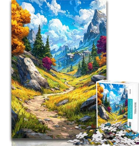 Puzzle für Erwachsene, Berge im Herbst, 1000 Teile, Puzzle für Erwachsene und Jugendliche, Familienspiel, Geburtstagsgeschenk Herausforderung, hoher Schwierigkeitsgrad, 26x38cm von GOIUYTGM