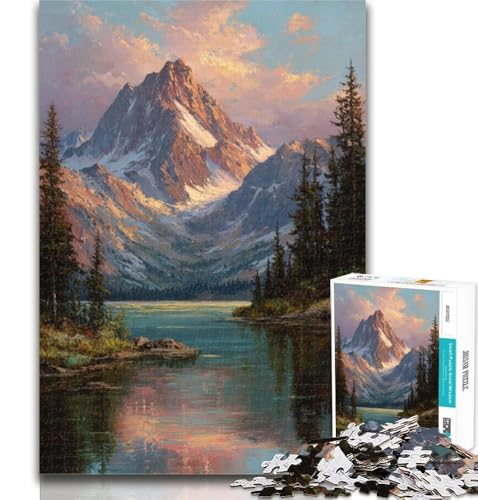 Puzzle für Erwachsene, Berge und Flüsse, Landschaftspuzzle, 1000 Teile für Erwachsene, lustige Aktivität für zu Hause, Spielzeug für Regentage, Geburtstagsgeschenke, 26x38cm von GOIUYTGM