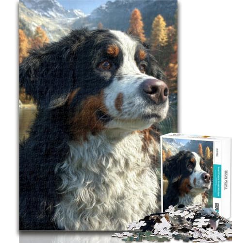 Puzzle für Erwachsene, Berner Sennenhund, Puzzle für Erwachsene, 1000 Teile, Lernspielzeug und Spiele für Erwachsene und Jugendliche, 26x38cm von GOIUYTGM