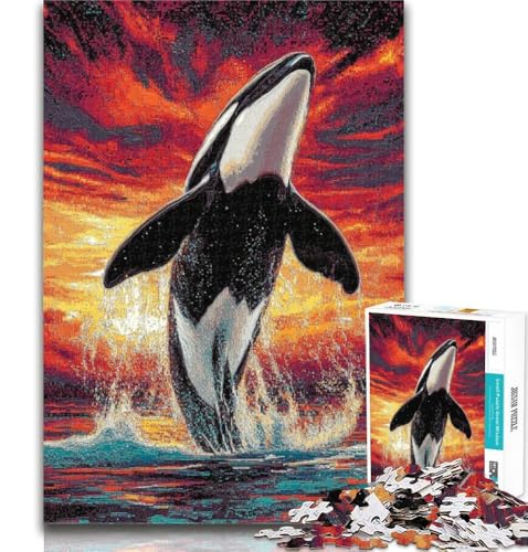 Puzzle für Erwachsene, Blauwal, 1000 Teile, Puzzle für Erwachsene und Jugendliche, Familienspiel, Geburtstagsgeschenk Herausforderung, hoher Schwierigkeitsgrad, 50x75cm von GOIUYTGM
