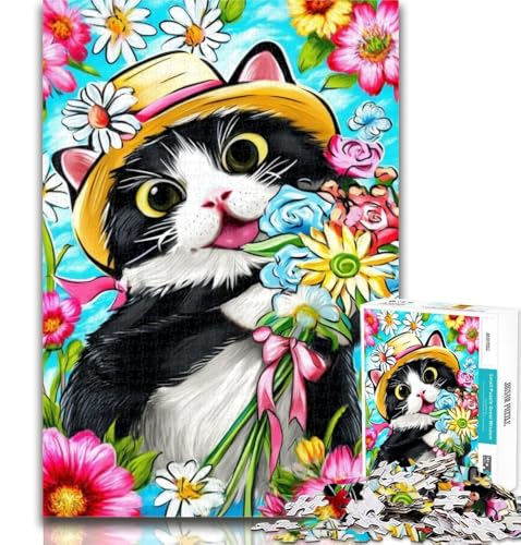 Puzzle für Erwachsene, Blumen- und Katzen-Puzzle 1000 Teile, Spielzeug, Lernspiele, Stressabbau, tolle Geschenke und Spielzeuge, 26x38cm Puzzle für Erwachsene, Blumen- und Katzen-Puzzle 1000 Teile, Spielzeug, Lernspiele, Stressabbau, tolle Geschenke und Spielzeuge, 26x38cm von GOIUYTGM