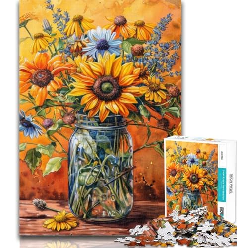 Puzzle für Erwachsene, Blumenkunst, 1000 Teile, Spielzeug, Lernspiele, Stressabbau, tolle Geschenke und Spielzeuge, 26x38cm von GOIUYTGM