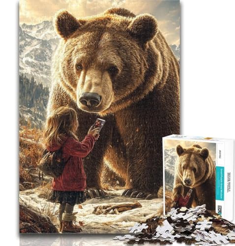 Puzzle für Erwachsene, Braunbär und kleines Mädchen, Puzzle für Erwachsene, 1000 Teile, lustige Aktivität für zu Hause, Spielzeug für Regentage, Geburtstagsgeschenke, 26x38cm Puzzle für Erwachsene, Braunbär und kleines Mädchen, Puzzle für Erwachsene, 1000 Teile, lustige Aktivität für zu Hause, Spielzeug für Regentage, Geburtstagsgeschenke, 26x38cm von GOIUYTGM