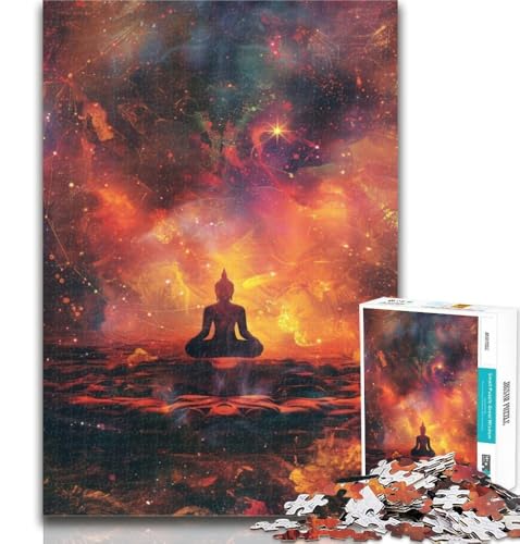 Puzzle für Erwachsene, Buddha-Statuen, 1000 Teile, Lernspiel für Geburtstag, Weihnachten, ab 14 Jahren, 26x38cm von GOIUYTGM