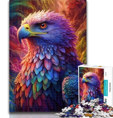 Puzzle für Erwachsene, Bunte Adler, 1000 Teile, Lernspiel für Geburtstag, Weihnachten und ab 14 Jahren, 26x38cm von GOIUYTGM