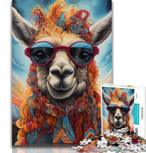 Puzzle für Erwachsene, Bunte Alpakas, 1000 Teile, Lernspiel für Geburtstag, Weihnachten und ab 14 Jahren, 50x75cm von GOIUYTGM