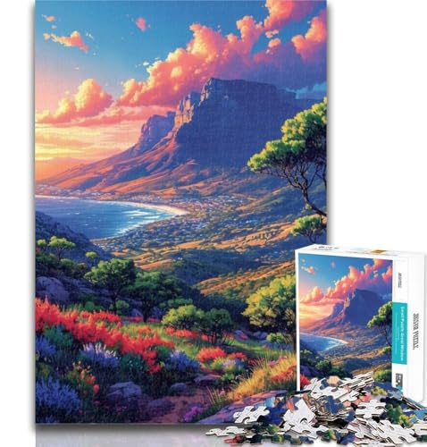 Puzzle für Erwachsene, Bunte Berge, 1000 Teile, Puzzle für Erwachsene und Jugendliche, Spielzeug, Lernspiele, Stressabbau, einzigartige Heimdekoration und Geschenke, 26x38cm von GOIUYTGM
