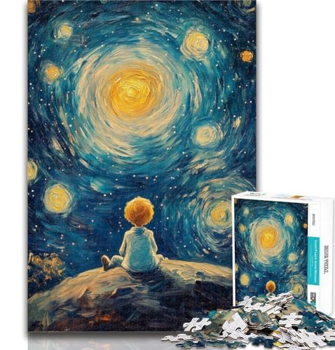 Puzzle für Erwachsene, Der kleine Prinz des Nachthimmels, Puzzles für Erwachsene, Denkspiel, Wanddekoration, einzigartige Geburtstags, 26x38cm Puzzle für Erwachsene, Der kleine Prinz des Nachthimmels, Puzzles für Erwachsene, Denkspiel, Wanddekoration, einzigartige Geburtstags, 26x38cm von GOIUYTGM