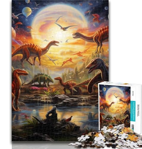 Puzzle für Erwachsene, Dinosaurierwelt, Puzzle für Erwachsene, 1000 Teile, pädagogisches Spielzeug zum Stressabbau, tolle Geschenke und Spielzeuge, 50x75cm von GOIUYTGM