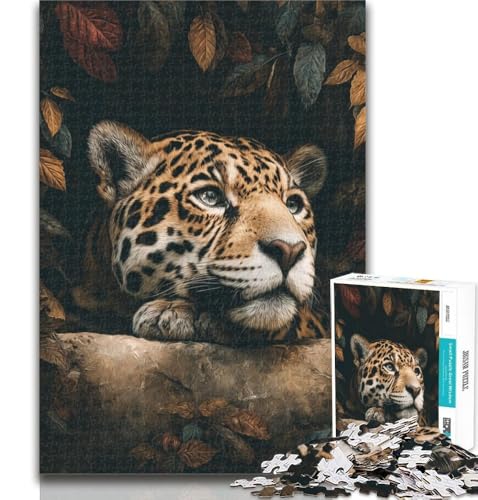 Puzzle für Erwachsene, Dschungel-Gepard, 1000 Teile, Lernspiel für Geburtstag, Weihnachten, ab 14 Jahren, 50x75cm von GOIUYTGM