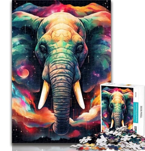 Puzzle für Erwachsene, Elefant, 1000 Teile, Geschenk für Teenager, Lernspiel, Herausforderungsspielzeug für Frauen und Männer, 75x50cm von GOIUYTGM