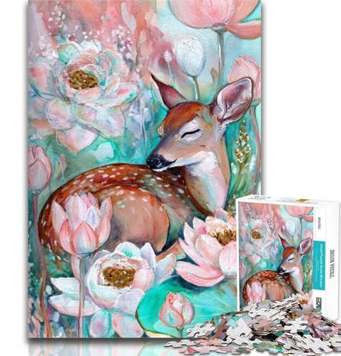 Puzzle für Erwachsene, Fantasy-Hirsch, 1000 Teile, Spielzeug, Lernspiele, Stressabbau, tolle Geschenke und Spielzeuge, 26x38cm von GOIUYTGM