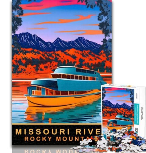 Puzzle für Erwachsene, Fluss- und Bergpuzzle, 1000 Teile, Geschenke für Erwachsene, Familienspiel, Geburtstagsgeschenke Herausforderung, hoher Schwierigkeitsgrad, 75x50cm von GOIUYTGM