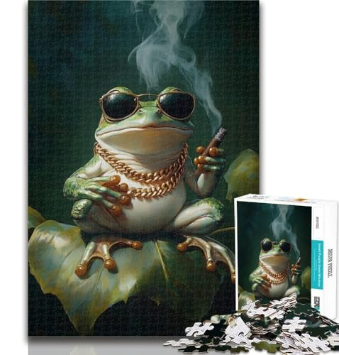 Puzzle für Erwachsene, Froschrauchen, Puzzle 1000 Teile für Jugendliche, Lernspiel, Herausforderungsspielzeug für Frauen und Männer, 50x75cm von GOIUYTGM