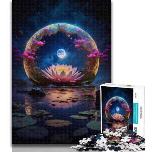 Puzzle für Erwachsene, Galaxy Fantasy Lotus, 1000 Teile, Lernspiel für Geburtstag, Weihnachten und ab 14 Jahren, 50x75cm von GOIUYTGM