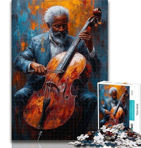Puzzle für Erwachsene, Gitarre Spielen, 1000 Teile, Spielzeug, Lernspiele, Stressabbau, tolle Geschenke und Spielzeuge, 26x38cm von GOIUYTGM