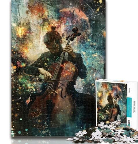 Puzzle für Erwachsene, Gitarre Spielen, 1000 Teile, für Teenager, Dekomprimierendes intellektuelles Lernspielzeug, Geburtstagsgeschenk, Geschenke, 26x38cm von GOIUYTGM