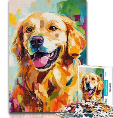 Puzzle für Erwachsene, Golden Retriever, 1000 Teile, für Erwachsene und Jugendliche, Spielzeug, Lernspiele, Stressabbau, Künstlersammlung, Bildende Kunst, 26x38cm Puzzle für Erwachsene, Golden Retriever, 1000 Teile, für Erwachsene und Jugendliche, Spielzeug, Lernspiele, Stressabbau, Künstlersammlung, Bildende Kunst, 26x38cm von GOIUYTGM