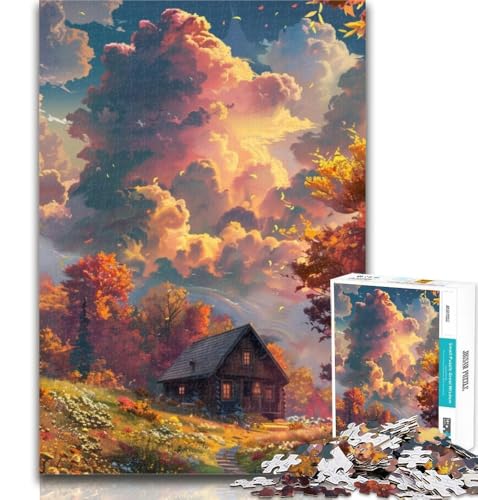 Puzzle für Erwachsene, Goldener Herbst, 1000 Teile, Lernspiel für Geburtstag, Weihnachten und ab 14 Jahren, 26x38cm von GOIUYTGM