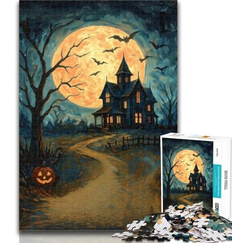 Puzzle für Erwachsene, Halloween-Schloss, 1000 Teile, für Erwachsene und Jugendliche, Künstlersammlung, bildende Kunst, für Kinder ab 14 Jahren, 50x75cm Puzzle für Erwachsene, Halloween-Schloss, 1000 Teile, für Erwachsene und Jugendliche, Künstlersammlung, bildende Kunst, für Kinder ab 14 Jahren, 50x75cm von GOIUYTGM