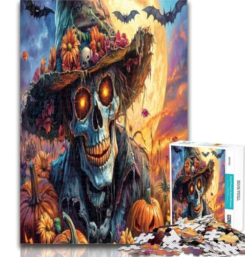 Puzzle für Erwachsene, Halloween-Skelett, 1000 Teile, Puzzle für Erwachsene und Jugendliche, Lernspiel, Herausforderungsspielzeug für Frauen und Männer, 26x38cm von GOIUYTGM