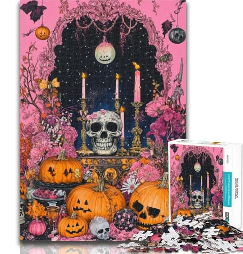 Puzzle für Erwachsene, Halloween-Skelett-Puzzles für Erwachsene, 1000 Teile, Familienspiel, Stressabbau, schwierige Herausforderung, Wichtelgeschenke, 26x38cm Puzzle für Erwachsene, Halloween-Skelett-Puzzles für Erwachsene, 1000 Teile, Familienspiel, Stressabbau, schwierige Herausforderung, Wichtelgeschenke, 26x38cm von GOIUYTGM