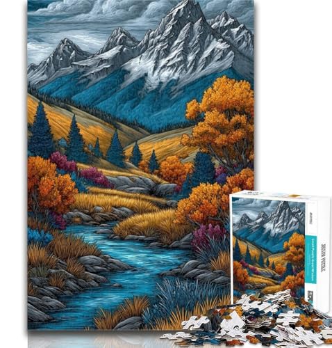 Puzzle für Erwachsene, Herbstlandschaft, 1000 Teile, lebendiges und einzigartiges Design, entspannendes und herausforderndes Puzzle-Erlebnis, 26x38cm von GOIUYTGM