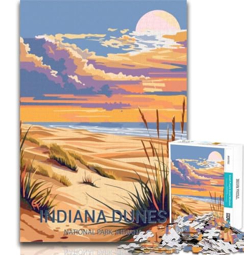 Puzzle für Erwachsene, Indiana Dunes National Park, 1000 Teile, Puzzle für Jugendliche und Erwachsene, Lernspiele, Heimdekoration, Geschenk für die ganze Familie, 26x38cm von GOIUYTGM