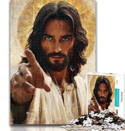 Puzzle für Erwachsene, Jesus-Puzzle für Erwachsene, 1000 Teile, Spielzeug, Lernspiele, Stressabbau, tolle Geschenke und Spielzeuge, 26x38cm von GOIUYTGM