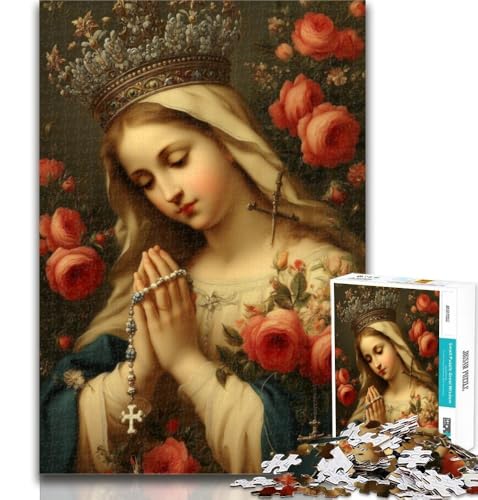Puzzle für Erwachsene, Jungfrau Maria, Puzzle für Erwachsene, 1000 Teile, Lernspielzeug und Spiele für Erwachsene und Jugendliche, 50x75cm von GOIUYTGM