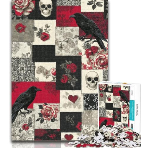 Puzzle für Erwachsene, Krähenskelett, 1000 Teile, Spielzeug, Lernspiele, Stressabbau, Eltern-Kind-Interaktion, 50x75cm von GOIUYTGM