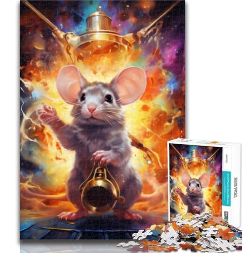 Puzzle für Erwachsene, Kunst, Tiermaus, Puzzle für Erwachsene, 1000 Teile, für Alter 14+, unmögliches Spiel, Erwachsene und Jugendliche, 75x50cm von GOIUYTGM