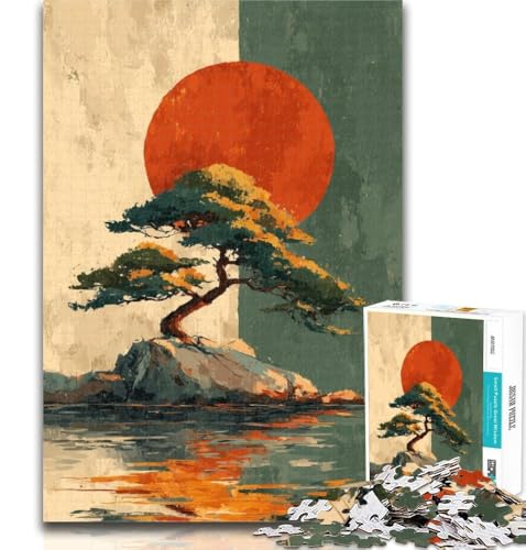 Puzzle für Erwachsene, Landschaft im japanischen Stil, 1000 Teile, Puzzle für Erwachsene und Jugendliche, Spielzeug, Lernspiele, Stressabbau, einzigartige Heimdekoration und Geschenke, 26x38cm von GOIUYTGM