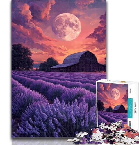 Puzzle für Erwachsene, Lavendelgarten, 1000 Teile, Lernspiel für Geburtstag, Weihnachten und ab 14 Jahren, 50x75cm von GOIUYTGM
