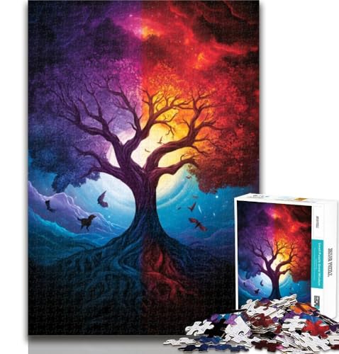 Puzzle für Erwachsene, Lebensbaum, 1000 Teile, Lernspiel für Geburtstag, Weihnachten und ab 14 Jahren, 50x75cm von GOIUYTGM