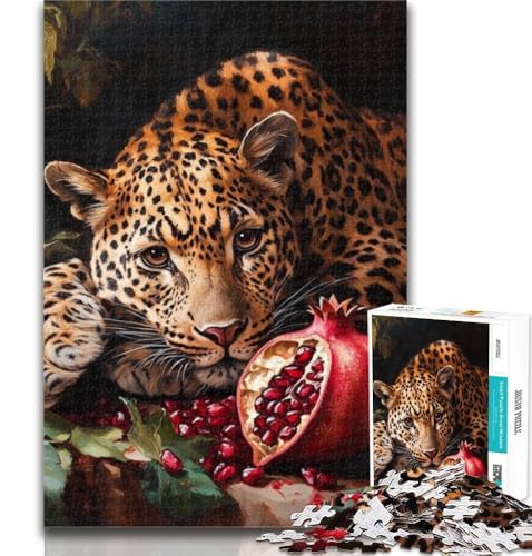 Puzzle für Erwachsene, Leopard, 1000 Teile, Puzzle für Erwachsene und Jugendliche, Spielzeug, Lernspiele, Stressabbau, einzigartige Heimdekoration und Geschenke, 50x75cm von GOIUYTGM