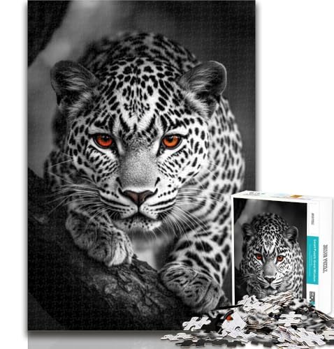 Puzzle für Erwachsene, Leopard, 1000 Teile, für Erwachsene und Jugendliche, Spielzeug, Lernspiele, Stressabbau, tolle Geschenke und Spielzeuge, 26x38cm von GOIUYTGM