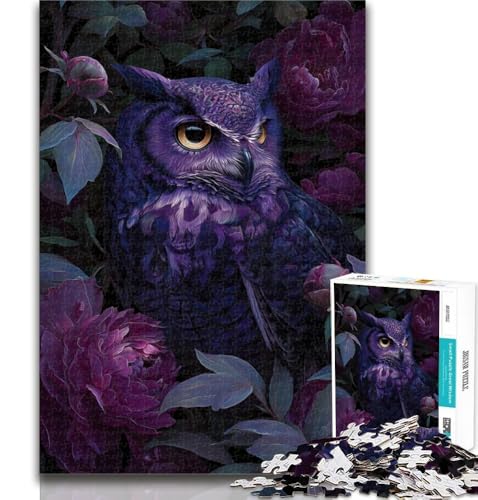 Puzzle für Erwachsene, Lila Eule, 1000 Teile, Puzzle für Erwachsene, lustige Aktivität für zu Hause, Spielzeug für Regentage, Geburtstagsgeschenke, 50x75cm Puzzle für Erwachsene, Lila Eule, 1000 Teile, Puzzle für Erwachsene, lustige Aktivität für zu Hause, Spielzeug für Regentage, Geburtstagsgeschenke, 50x75cm von GOIUYTGM