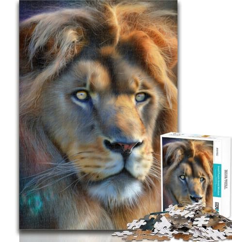 Puzzle für Erwachsene, Löwe, 1000 Teile, Puzzle für Teenager, Klassische Lernspiele, schöne Dekoration, 26x38cm von GOIUYTGM