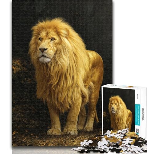 Puzzle für Erwachsene, Löwenporträt, Puzzle für Erwachsene, 1000 Teile, Lernspielzeug und Spiele für Erwachsene und Jugendliche, 26x38cm von GOIUYTGM