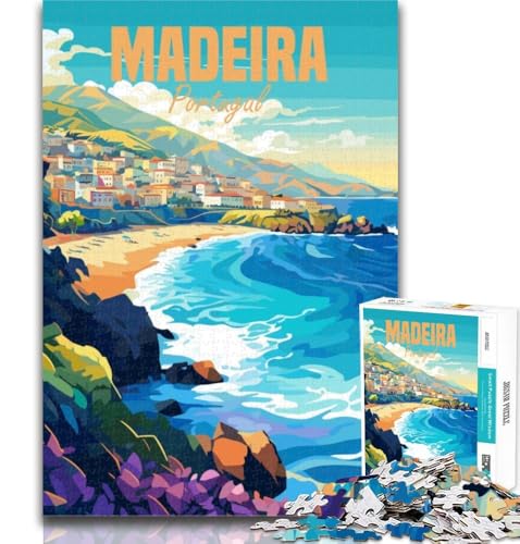 Puzzle für Erwachsene, Madeira, Küste von Portugal, 1000 Teile, Puzzle für Teenager, Geschenke, Lernspiel, Herausforderungsspielzeug für Frauen und Männer, 75x50cm von GOIUYTGM