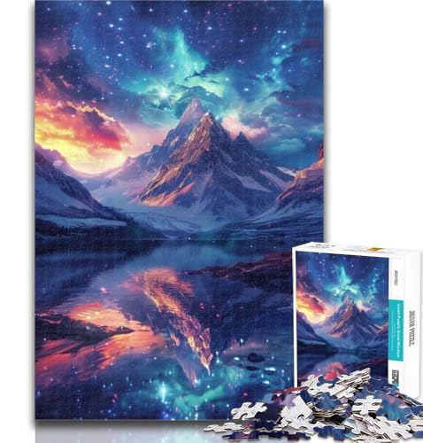 Puzzle für Erwachsene, Mountain Aurora, Puzzle 1000 Teile, Geschenke für Erwachsene, Familienunterhaltungsspielzeug, ganze Familie, 26x38cm Puzzle für Erwachsene, Mountain Aurora, Puzzle 1000 Teile, Geschenke für Erwachsene, Familienunterhaltungsspielzeug, ganze Familie, 26x38cm von GOIUYTGM