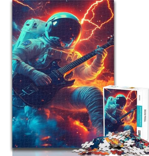 Puzzle für Erwachsene, Musik-Astronaut, Puzzles für Teenager, 1000 Teile, Familienspiel, Stressabbau, schwierige Herausforderung, Wichtelgeschenke, 26x38cm von GOIUYTGM