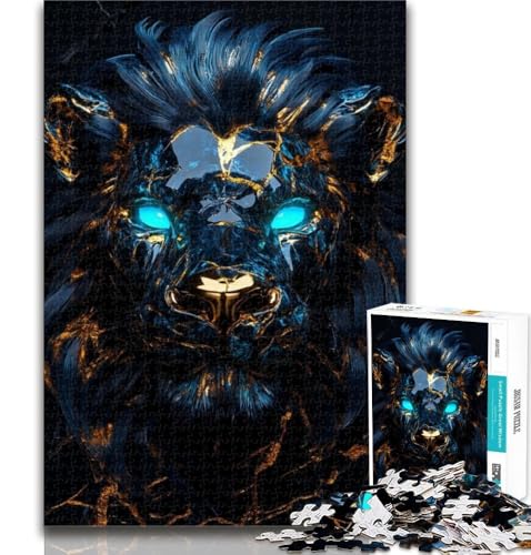 Puzzle für Erwachsene, Mysteriöser Löwe, 1000 Teile, Lernspiel für Geburtstag, Weihnachten, ab 14 Jahren, 26x38cm von GOIUYTGM